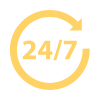 24/7 beschikbaar