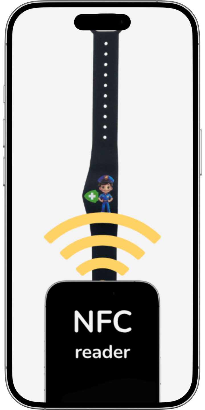 NFC armbandje is gemakkelijk te scannen, altijd.